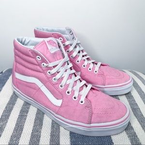pink hi top vans